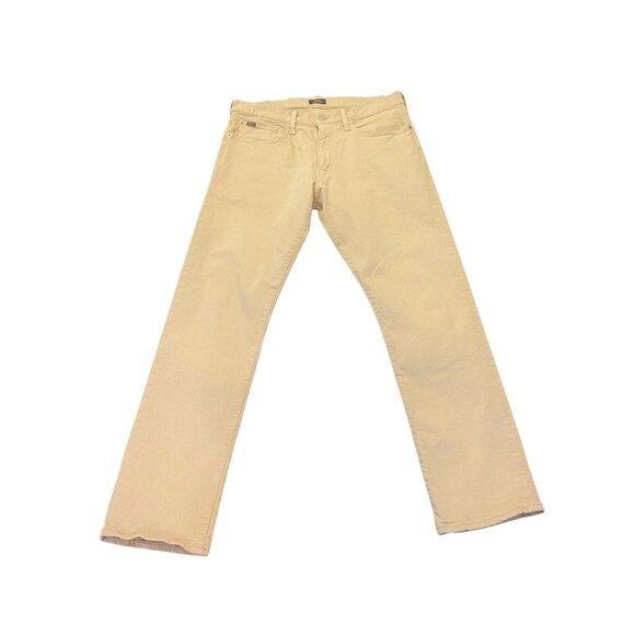Polo Ralph Lauren Hampton Relaxed Straight Jeans Men 33x30 Brown Stretch Preppy - Picture 1 of 8